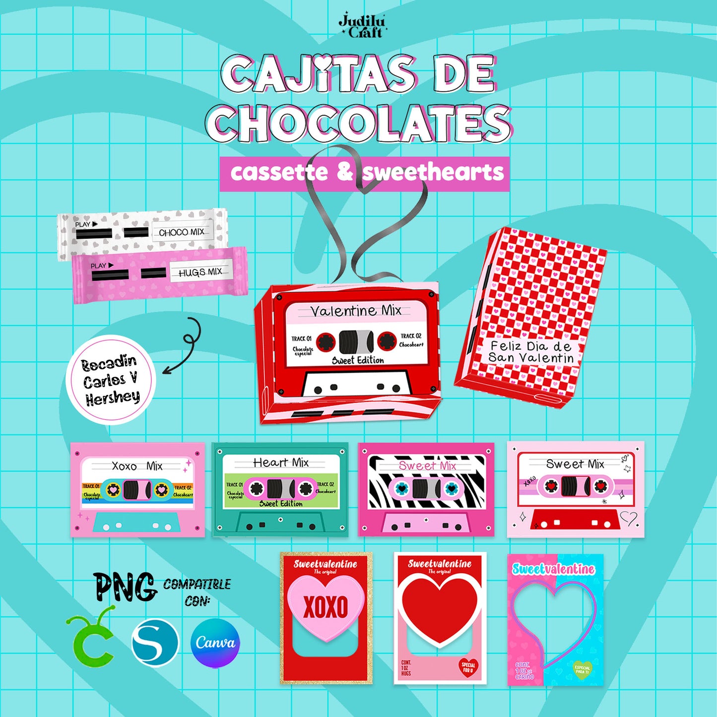 🍫🤎 CAJITAS DE CHOCOLATES 💜 - Plantilla CANVA