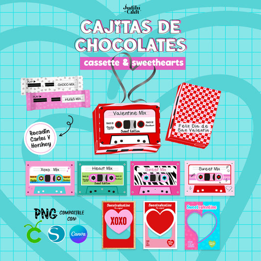 🍫🤎 CAJITAS DE CHOCOLATES 💜 - Plantilla CANVA